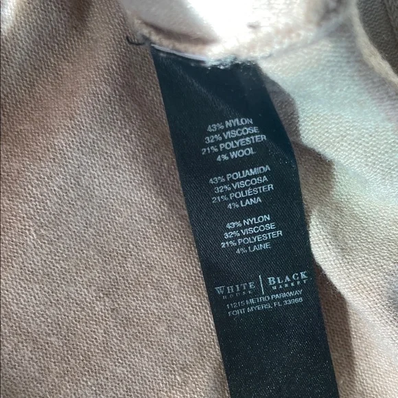 🫶 White House Black Market Soft Beige Cowl Neck Sweater - Picture 3 of 11